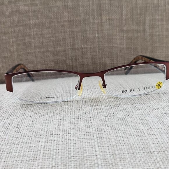 Geoffrey Beene Eyeglasses Half Rim Glasses ENGAGE BRN 50[]18 135 Eye Wear New - Picture 6 of 12